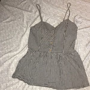 Black and white tank top